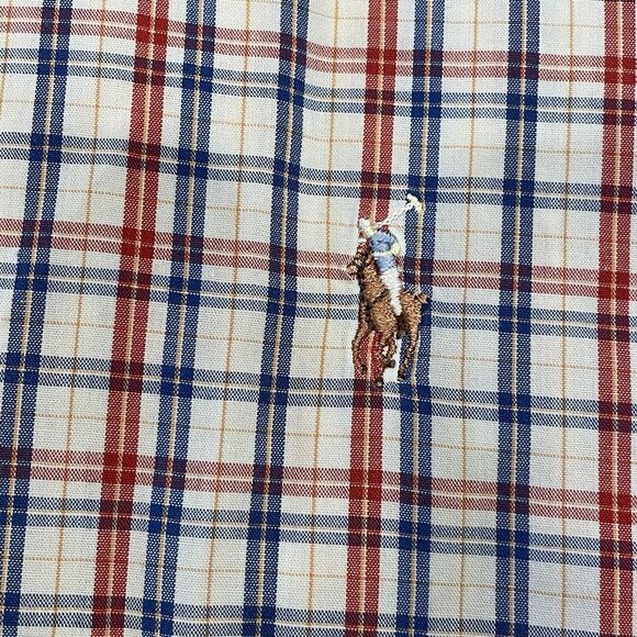 Polo Ralph Lauren Mens Shirt 16.5 Plaid Oxford Preppy Designer Button Down - Picture 4 of 8